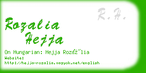 rozalia hejja business card